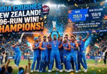 🏆 India vs New Zealand 2026 T20 World Cup Final: India Thrash Black Caps by 96 Runs in Historic Record‑Breaking Win