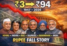 रुपये की पूरी कहानी: 1947 से 2026 तक क्यों गिरता गया भारतीय रुपया – पूरी आर्थिक कहानी
